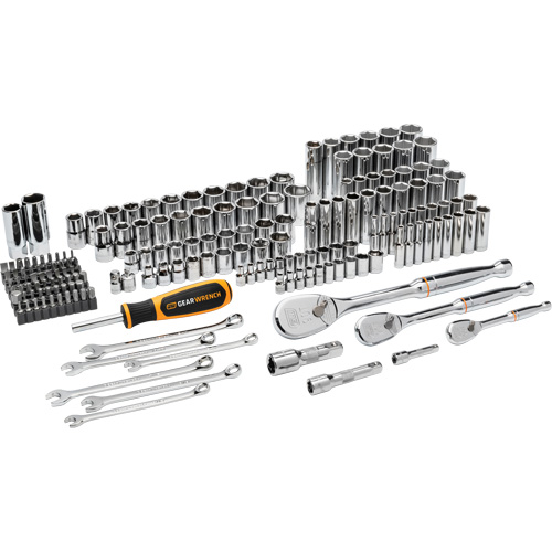 1/4", 3/8”, & 1/2" Drive 90T SAE/MM Mechanics Hand Tool Set O-Max