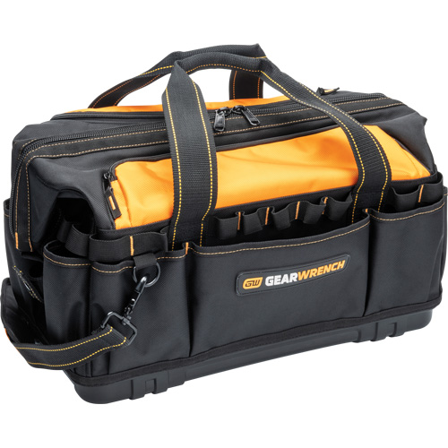 Sac &agrave; outils de 20" pour les professionnels, Nylon, 33 pochettes, Noir/Orange O-Max