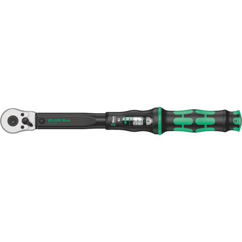 Cl&eacute; dynamom&eacute;trique Click-Torque B2 avec cliquet r&eacute;versible, &agrave; cliquer, Entraînement 3/8" carr&eacute;, 20 - 100 Nm O-Max
