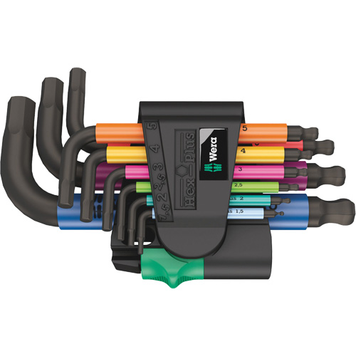 950/9 Hex-Plus Multicolour 2 L-Key Set, 9 Pcs., Metric O-Max