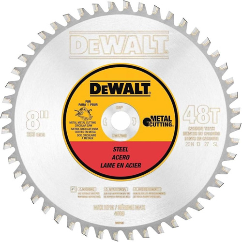 Lame circulaire pour m&eacute;taux ferreux, 8", 40 dents, Pour M&eacute;tal O-Max