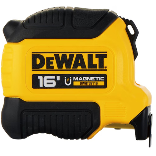 Compact Magnetic Tape Measure, 16', Imperial Graduations O-Max