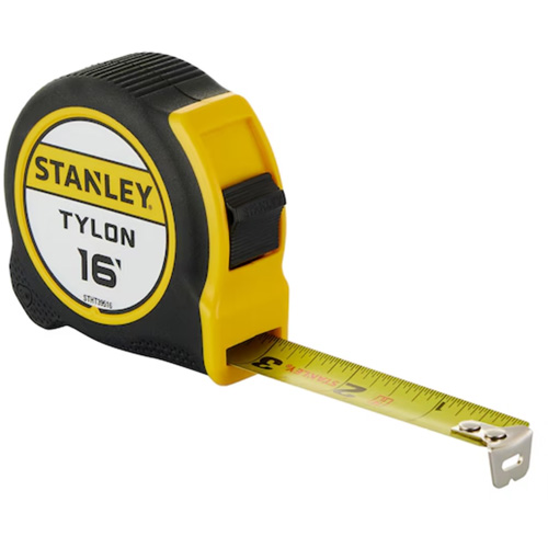 Tylon Tape Measure, 16', Imperial Graduations O-Max