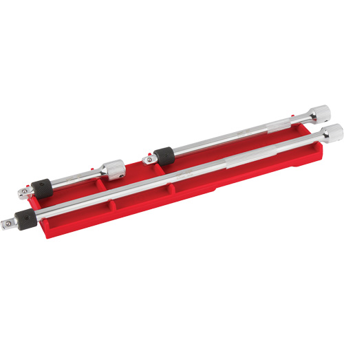 Jeu de rallonges verrouillables, Prise de 1/4", Fini Chrome, 3 M O-Max