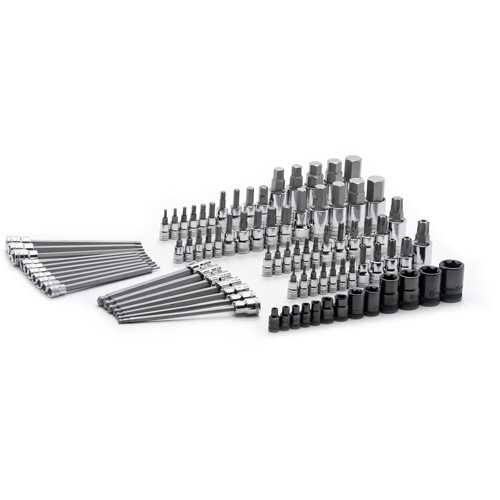 Jeu de forets SAE/m&eacute;triques, Torx externe/Hexagonale/Sph&egrave;re hexagonale/Torx/Torx inviolable, Prise 1/4"/3/8"/1/2", 84 mr O-Max
