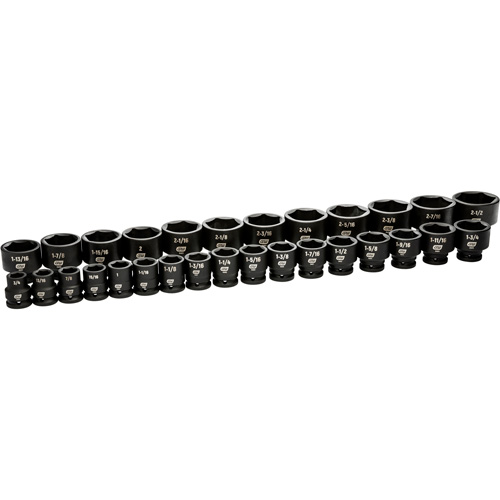 Jeu de douilles SAE &agrave; 6 pans, 29 Mcx, Chocs, Prise de 3/4" O-Max