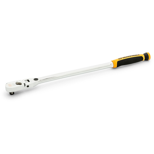 Cl&eacute; &agrave; cliquet &agrave; t&ecirc;te flexible verrouillable 120XP avec poign&eacute;e double mat&eacute;riau O-Max