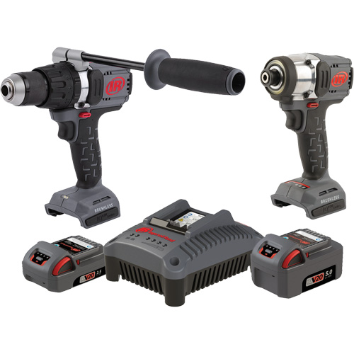 Hammer Drill & Impact Driver Combo Tool Kit, Lithium-Ion, 20 V O-Max