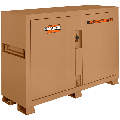 Model 129 Bin Storage Cabinet with Padlock, Steel, 48 Cubic Feet, Tan O-Max