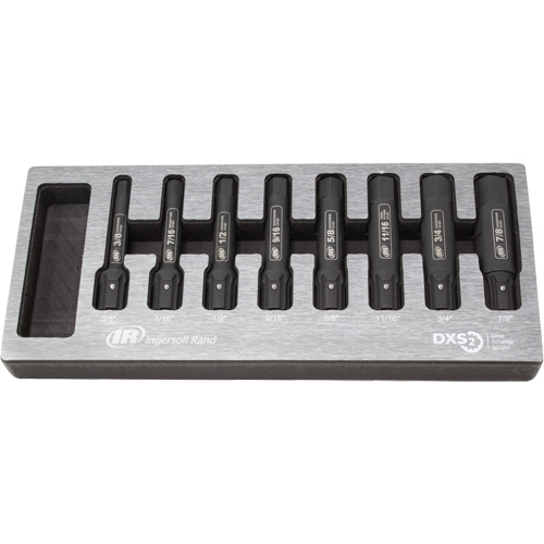 SAE Bit Impact Socket Set, Hex, 8 Pcs O-Max
