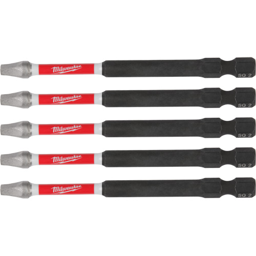 Embouts de tr&eacute;pan &agrave; chocs SHOCKWAVE, Carr&eacute;e, Embout 2, Longueur 3-1/2" O-Max