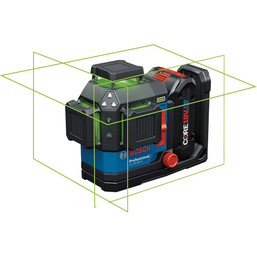 360 Connected Green-Beam Three-Plane Leveling and Alignment Laser O-Max