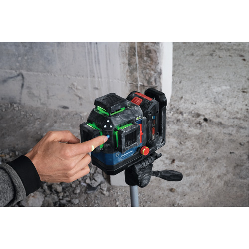 360 Connected Green-Beam Three-Plane Leveling and Alignment Laser O-Max