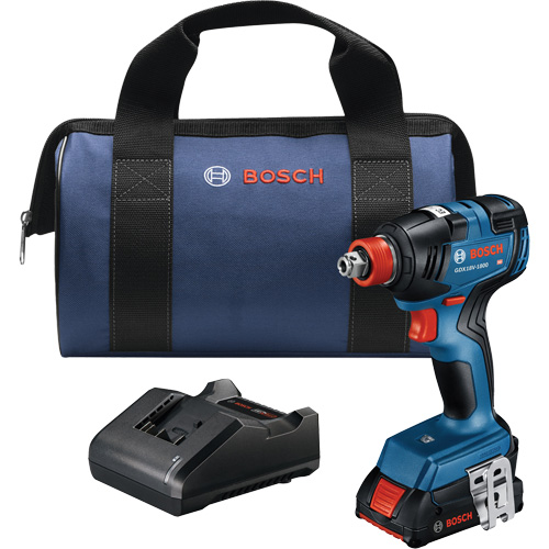 Two-In-One Bit/Socket Impact Driver/Wrench Kit, 1/2", 1800 in-lbs. Max. Torque, 18 V, Lithium-Ion O-Max