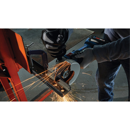 Rectifieuse angulaire sans balais avec interrupteur coulissant, Roue de 4-1/2", 18 V O-Max