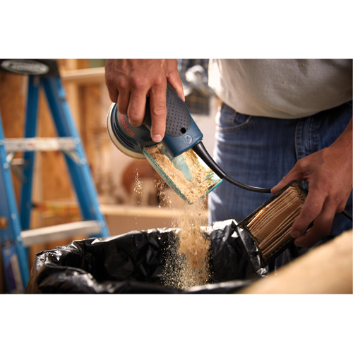 Palm Random Orbit Sander/Polisher, 5" Sand Paper, 2.5 A, 120 V O-Max