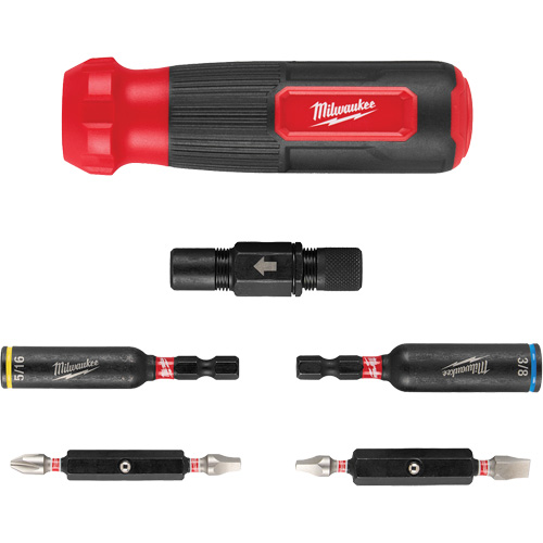 Tournevis multi-usage 8-en-1 avec embouts et tourne-&eacute;crous &agrave; chocs SHOCKWAVE, 8-1/3" lo, Prise Coussin&eacute;e O-Max