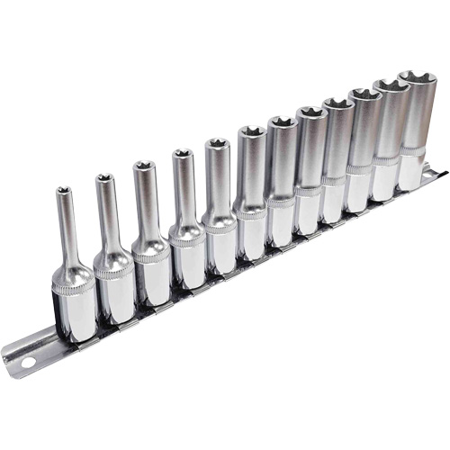 Jeu de douilles externes Torx, 12 Mcx, Prise de 3/8", Profond O-Max