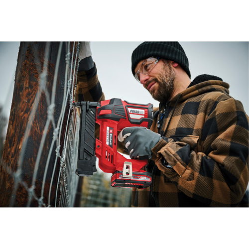 18V Cordless Narrow Crown Stapler (Tool Only), 1/4" Staples O-Max