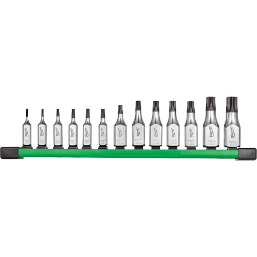 Tamper Proof Bit Socket Set, Torx&reg;, 1/4"/3/8" Drive, 13 Pcs O-Max