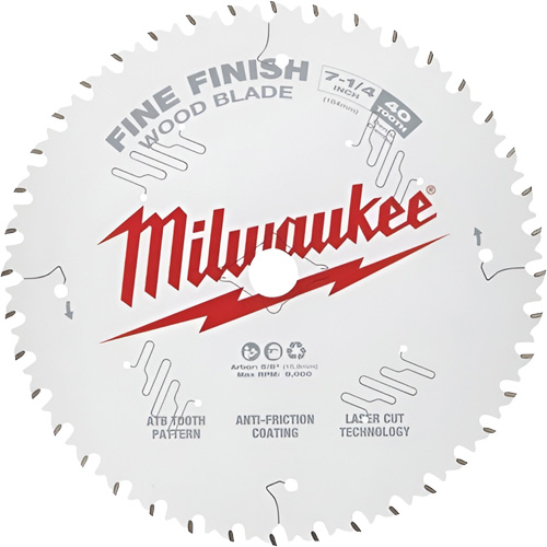 Fine Finish Circular Saw Blades, 7-1/4", 40 Teeth, Wood Use O-Max