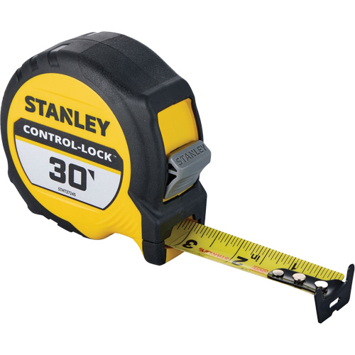 CONTROL-LOCK Tape Measure, 25 mm x 30', Imperial Graduations O-Max