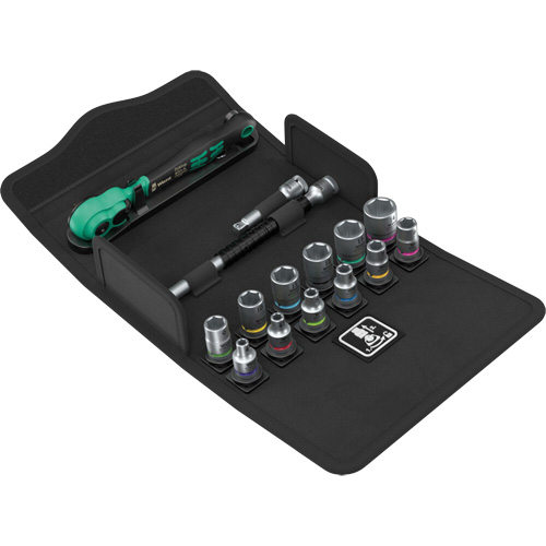 Jeu de cl&eacute; &agrave; cliquet SA 13 Zyklop Comfort avec levier dinversion, 15 Mcx, Prise de 1/4" O-Max