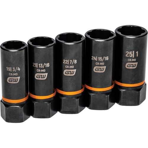 Jeu de douilles d'extraction Bolt Biter, 5 Mcx, Chocs, Prise de 1/2", Profond O-Max
