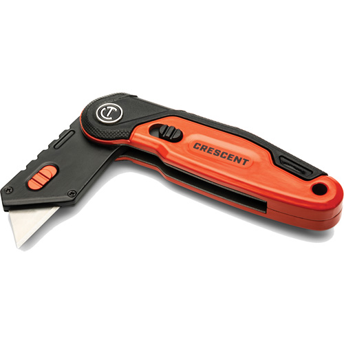 Couteau utilitaire pliant, 1" lame, lame en Acier, poign&eacute;e en Aluminium O-Max