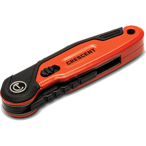 Couteau utilitaire pliant, 1" lame, lame en Acier, poign&eacute;e en Aluminium O-Max