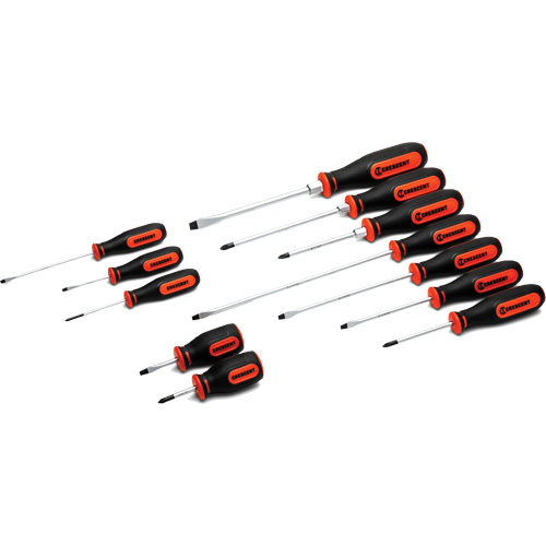 Dual Material Screwdriver Set, 12 Pcs. O-Max