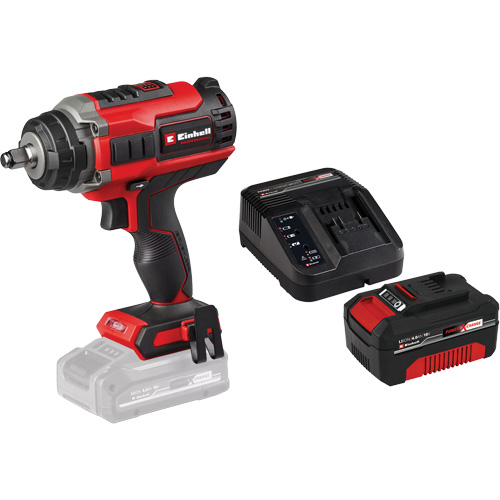 Cl&eacute; &agrave; chocs professionnelle sans fil avec batterie 4 Ah PXC et ensemble de d&eacute;part de chargeur, 18 V, Mandrin 1/2" O-Max