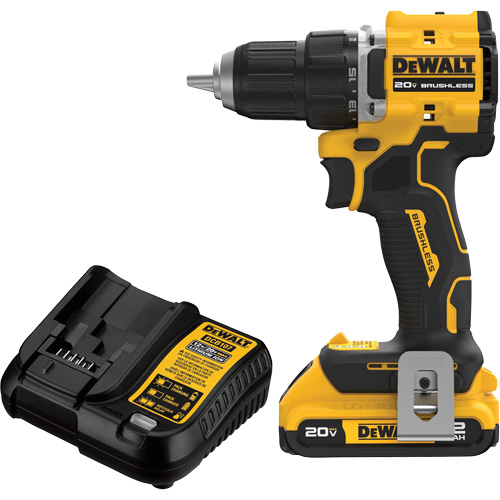 Ensemble visseuse-perceuse sans fil et sans balai ATOMIC COMPACT SERIES, Lithium-ion, 20 V, Mandrin 1/2" O-Max