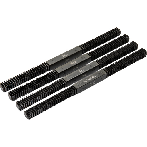 Jeu de 4 limes de restauration de filets?, Carr&eacute;e, 9" O-Max