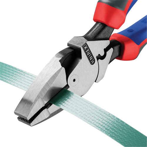 High Leverage Lineman's Pliers New England with Fish Tape Puller, Crimper & KNIPEXTEND Handle O-Max