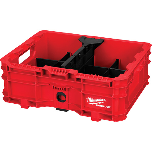 Bac &agrave; profil bas PACKOUT, 15" x 18-5/8" x 6-5/8", Noir/Rouge O-Max