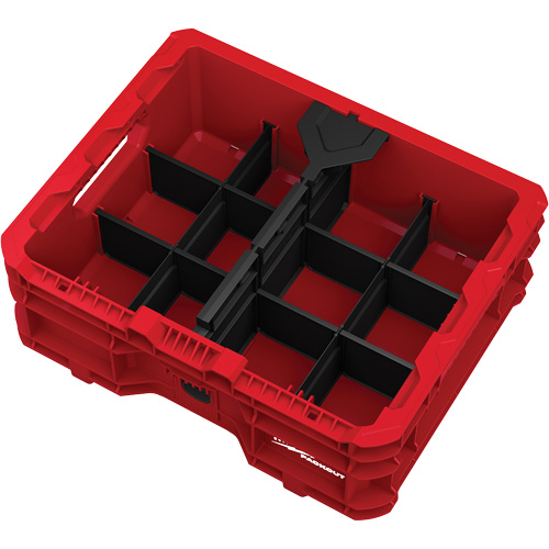 Bac &agrave; profil bas PACKOUT, 15" x 18-5/8" x 6-5/8", Noir/Rouge O-Max