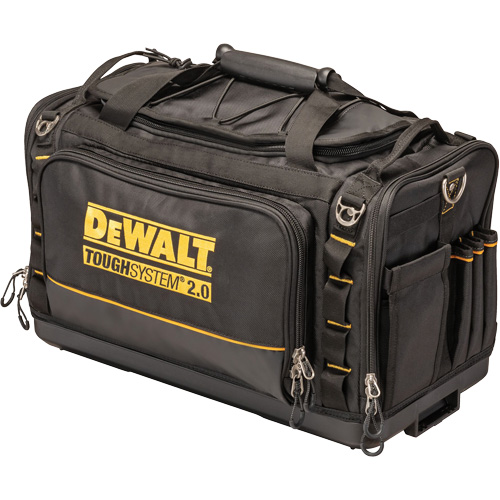 ToughSystem&reg; 2.0 Dirt Repellent Jobsite Tool Bag, 1680 Denier, 50 Pockets, Black/Yellow O-Max