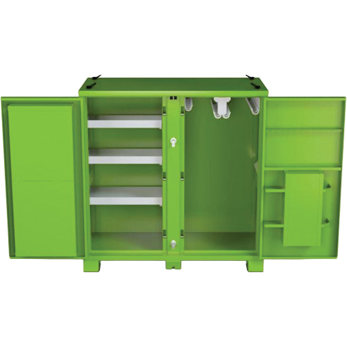 Onsite PPE Storage Cabinet, Steel, High-Visibility Lime Green O-Max