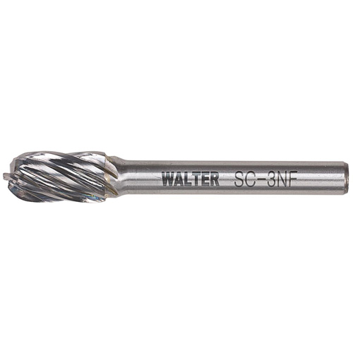 Fraise double au carbure avec tige cylindrique &agrave; pointe ronde, 1/2" dia., 1" profondeur de la coupe O-Max
