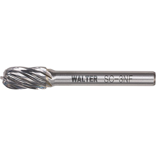 Carbide Burr, SC-3, 3/8" Dia., 3/4" Depth of Cut O-Max