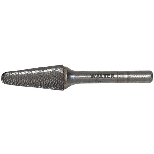 Fraise au carbure &agrave; mises rapport&eacute;es et pointe conique, 1/2" dia., 1/4" Tige, 1-1/8" Prof. de la coupe O-Max