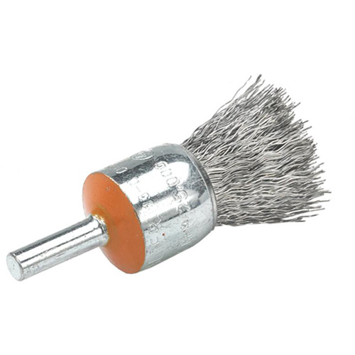 Brosses mont&eacute;es &agrave; fils cr&ecirc;p&eacute;s, 3/4", Fils 0,014", Tige 1/4" O-Max