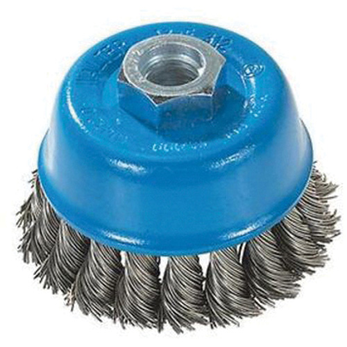 Brosse &agrave; fils nou&eacute;s torsad&eacute;s, 3" dia. x M10x1,25 arbre O-Max