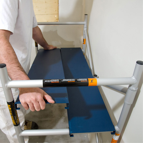 Mobile Work Scaffolding - Mini Scaffoldings, Aluminum Frame, 42" D x 48-1/2" H O-Max
