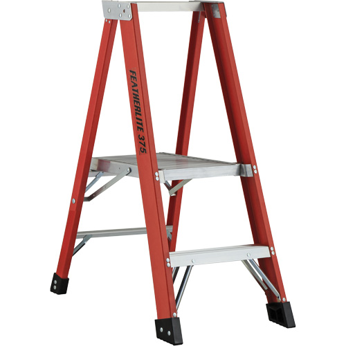 Industrial Extra Heavy-Duty Platform Stepladder (6500 AA Series), 4', 375 lbs. Cap. O-Max