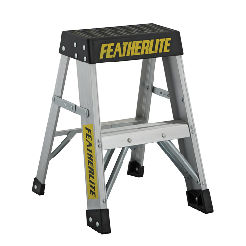 Industrial Extra Heavy-Duty Step Stool/Ladders, 2', Aluminum, 300 lbs. Capacity, Type 1A O-Max