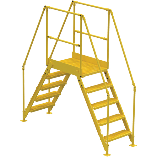 Crossover Ladder, 91-1/2" Overall Span, 50" H x 36" D, 24" Step Width O-Max