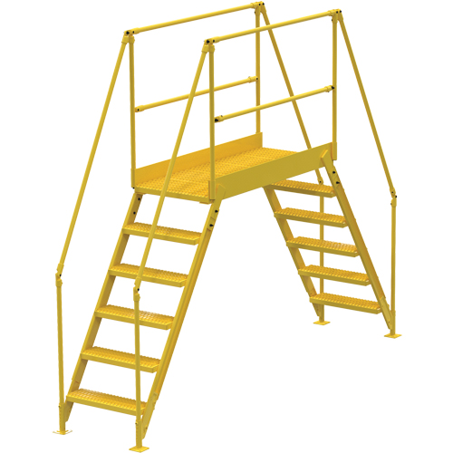 Crossover Ladder, 128" Overall Span, 60" H x 60" D, 24" Step Width O-Max