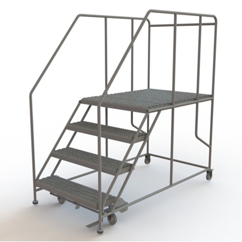 Plateforme de travail mobile, Acier, 4 Marches, 40" ha, 48" p, 36" Marche, Stri&eacute; O-Max